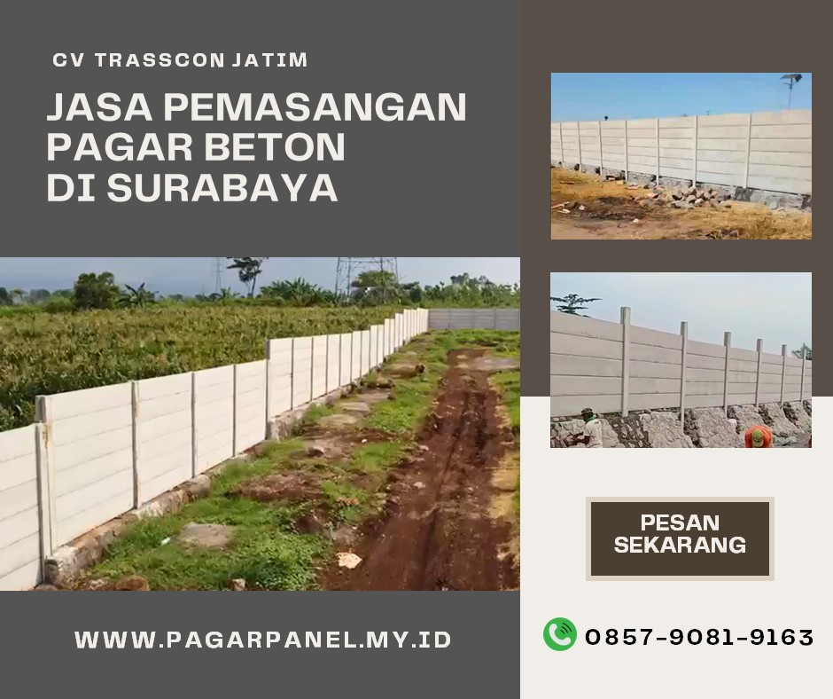 harga borongan pasang pagar panel beton di Surabaya