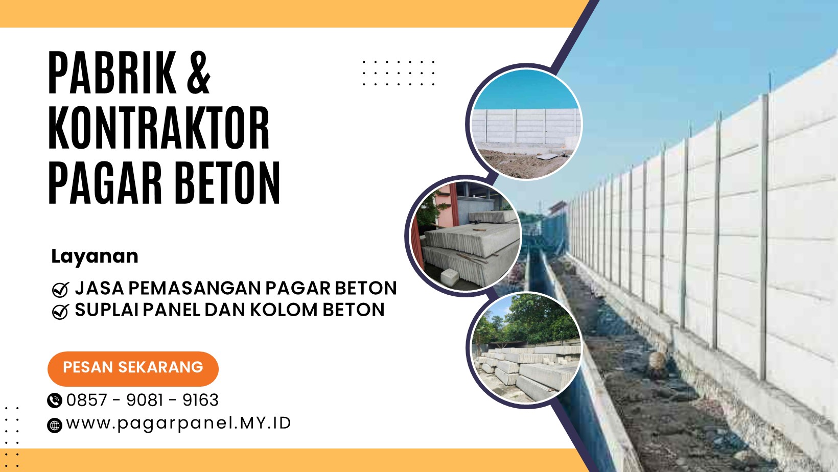 harga borongan pasang pagar panel beton di Surabaya